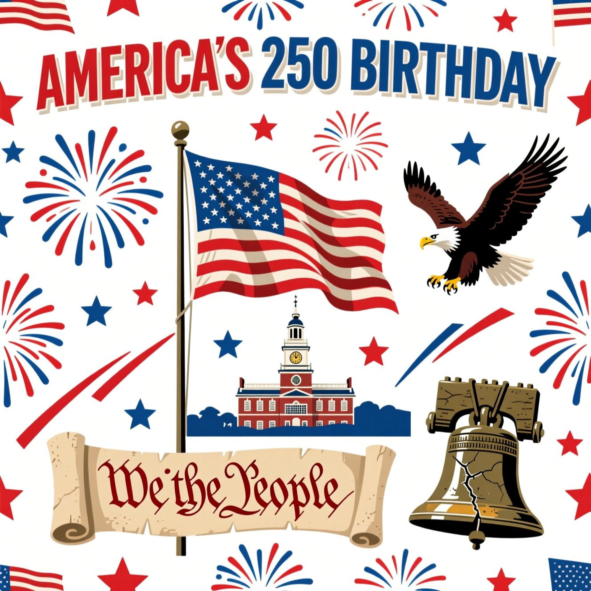 250th Anniversary Pattern 11 Minky Fabric
