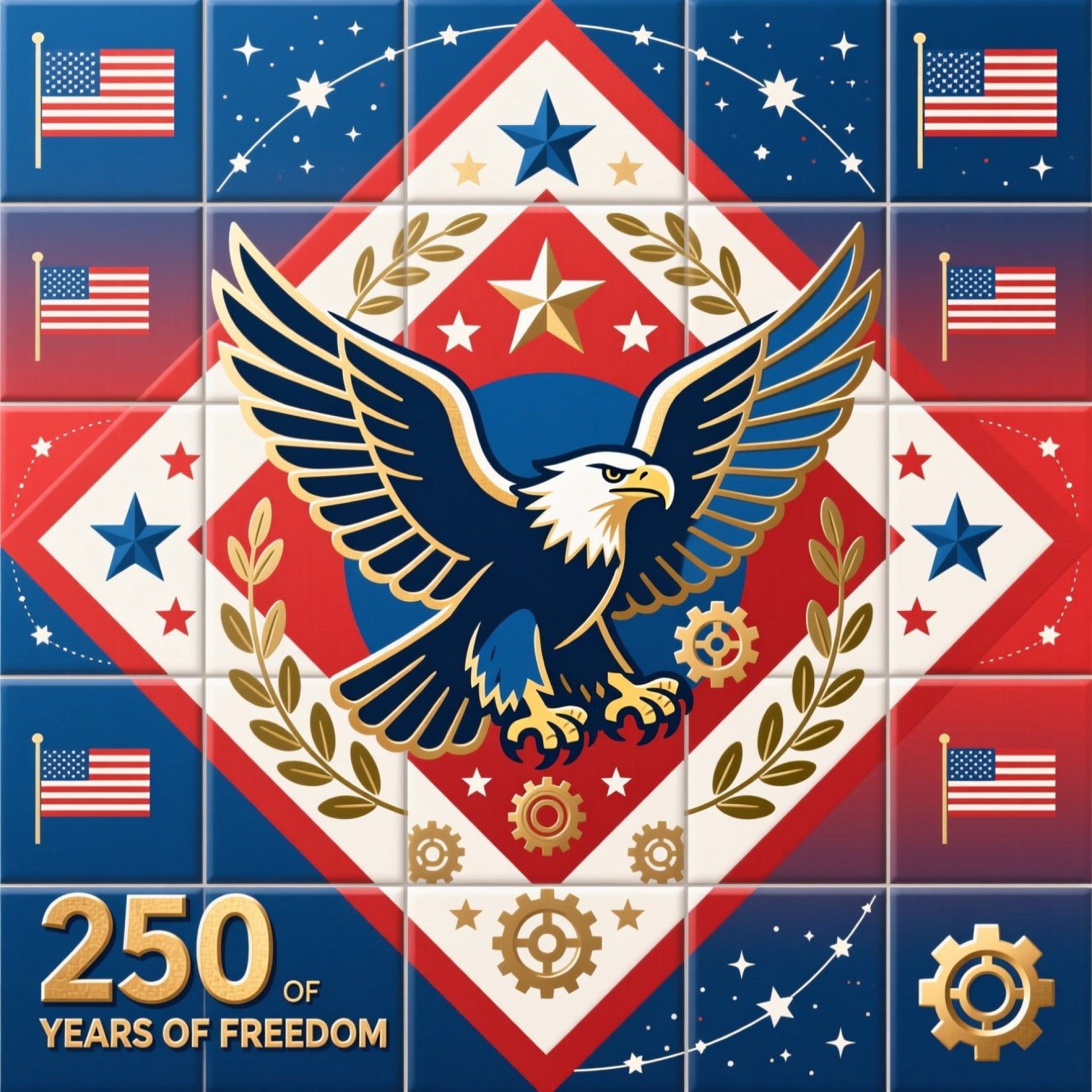 250th Anniversary Pattern 18 Minky Fabric