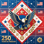 250th Anniversary Pattern 18 Minky Fabric