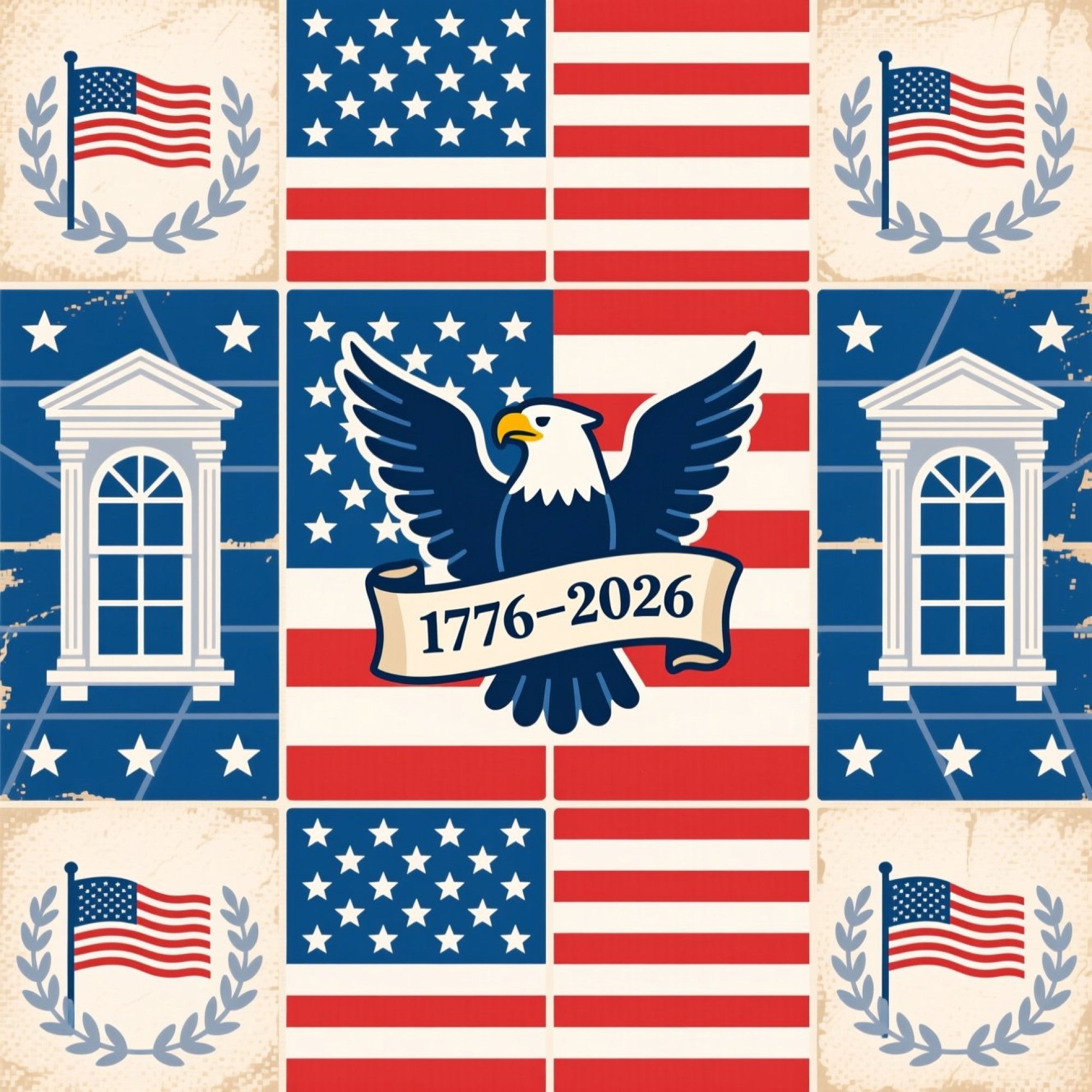 250th Anniversary Pattern 19 Minky Fabric