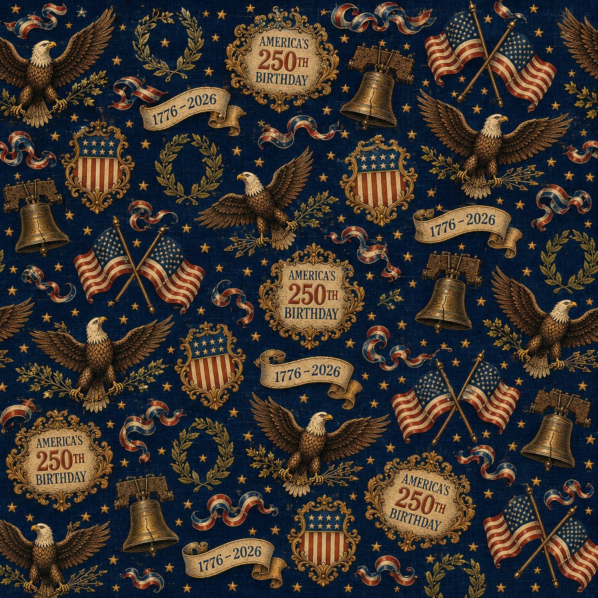 250th Anniversary Pattern 1 Minky Fabric
