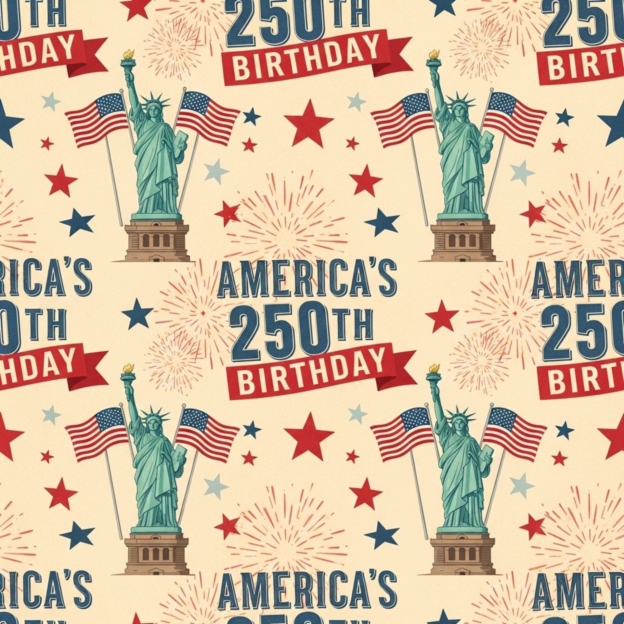 250th Anniversary Pattern 1 Minky Fabric