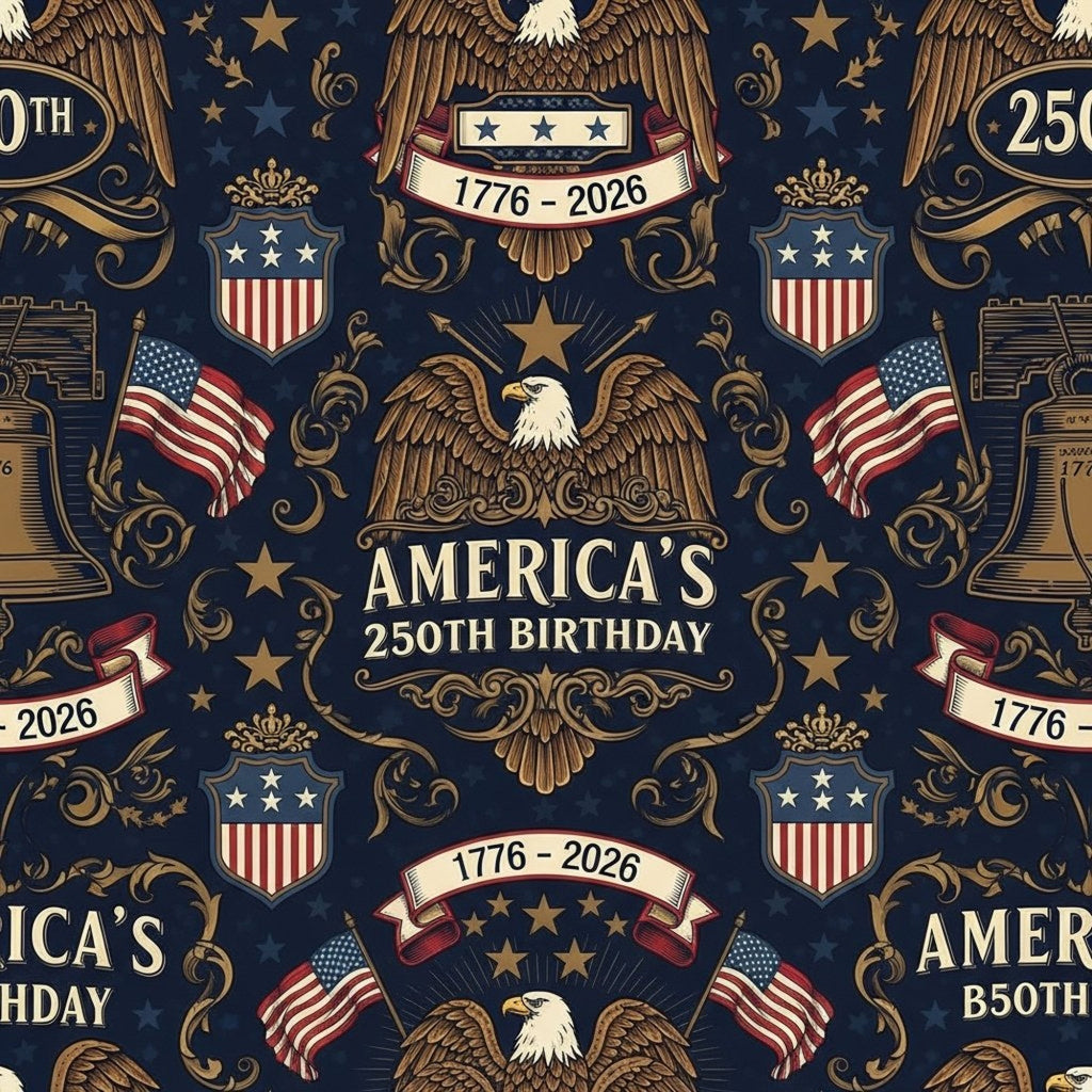 250th Anniversary Pattern 20 Minky Fabric