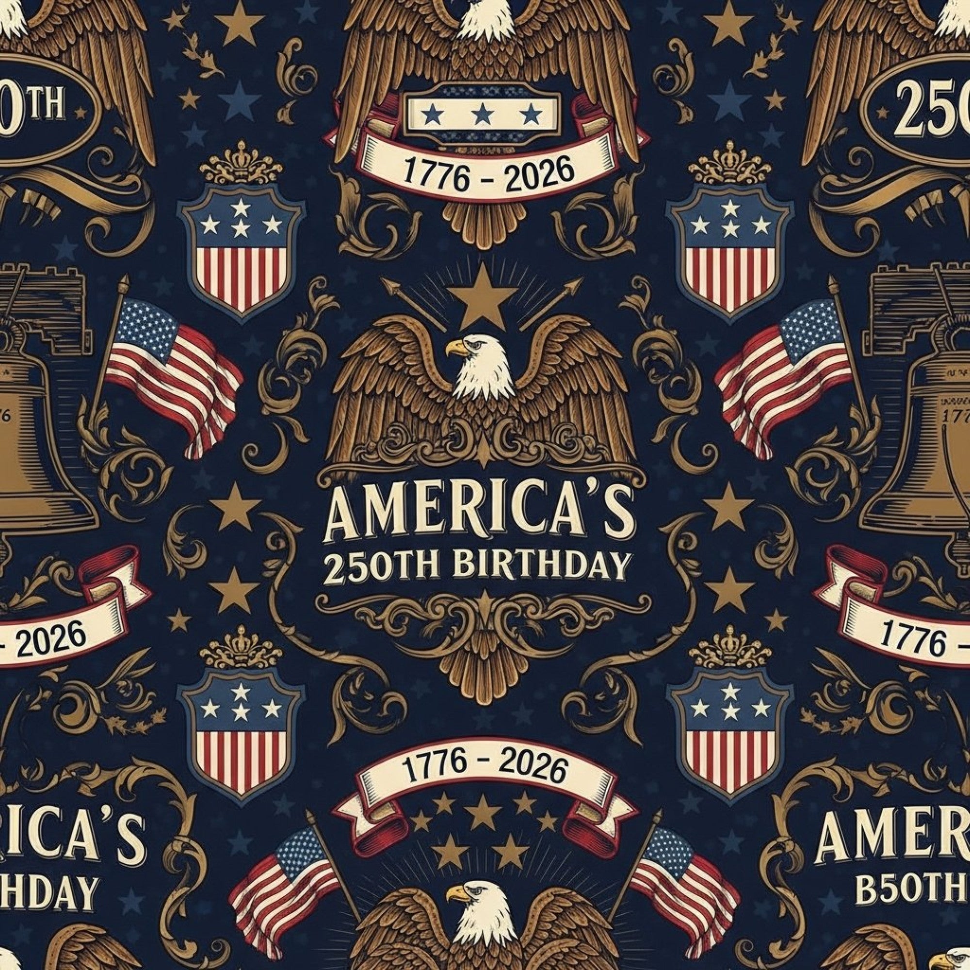 250th Anniversary Pattern 20 Minky Fabric
