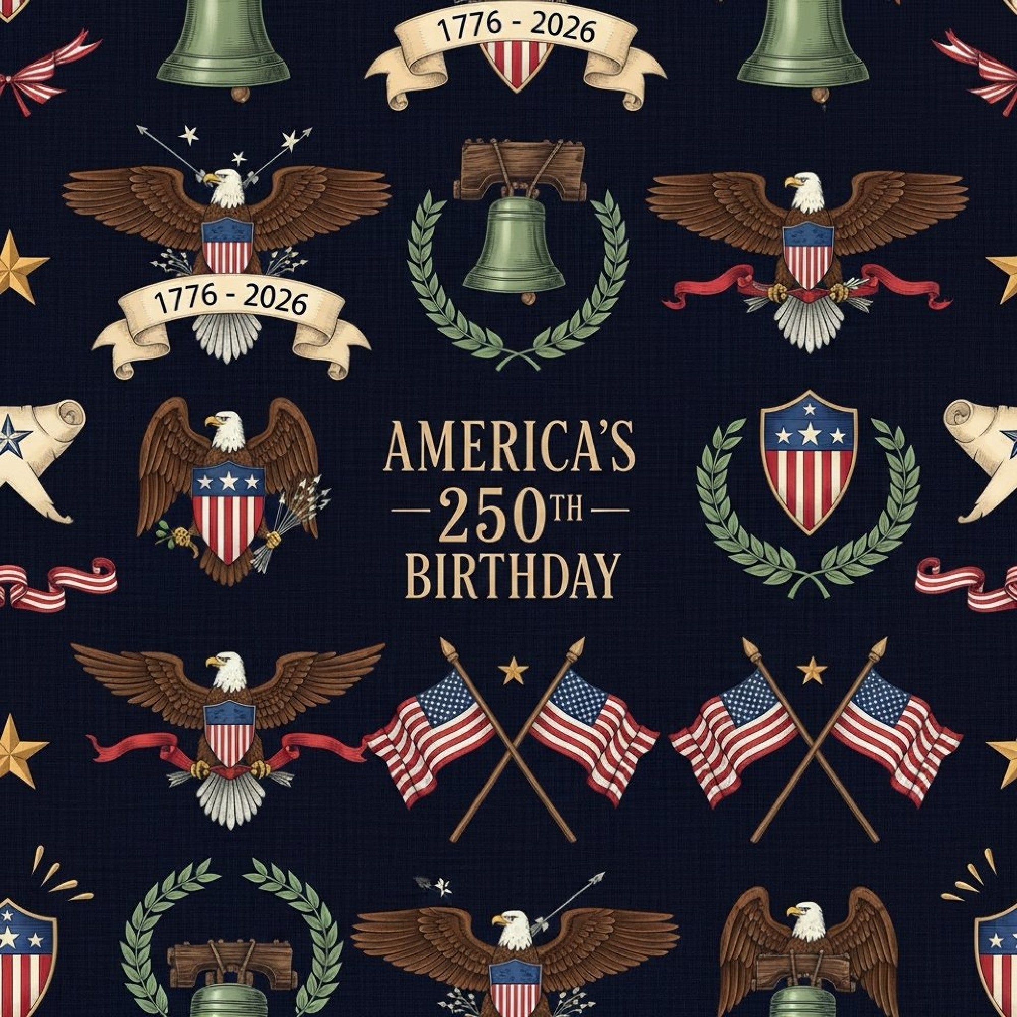 250th Anniversary Pattern 22 Minky Fabric