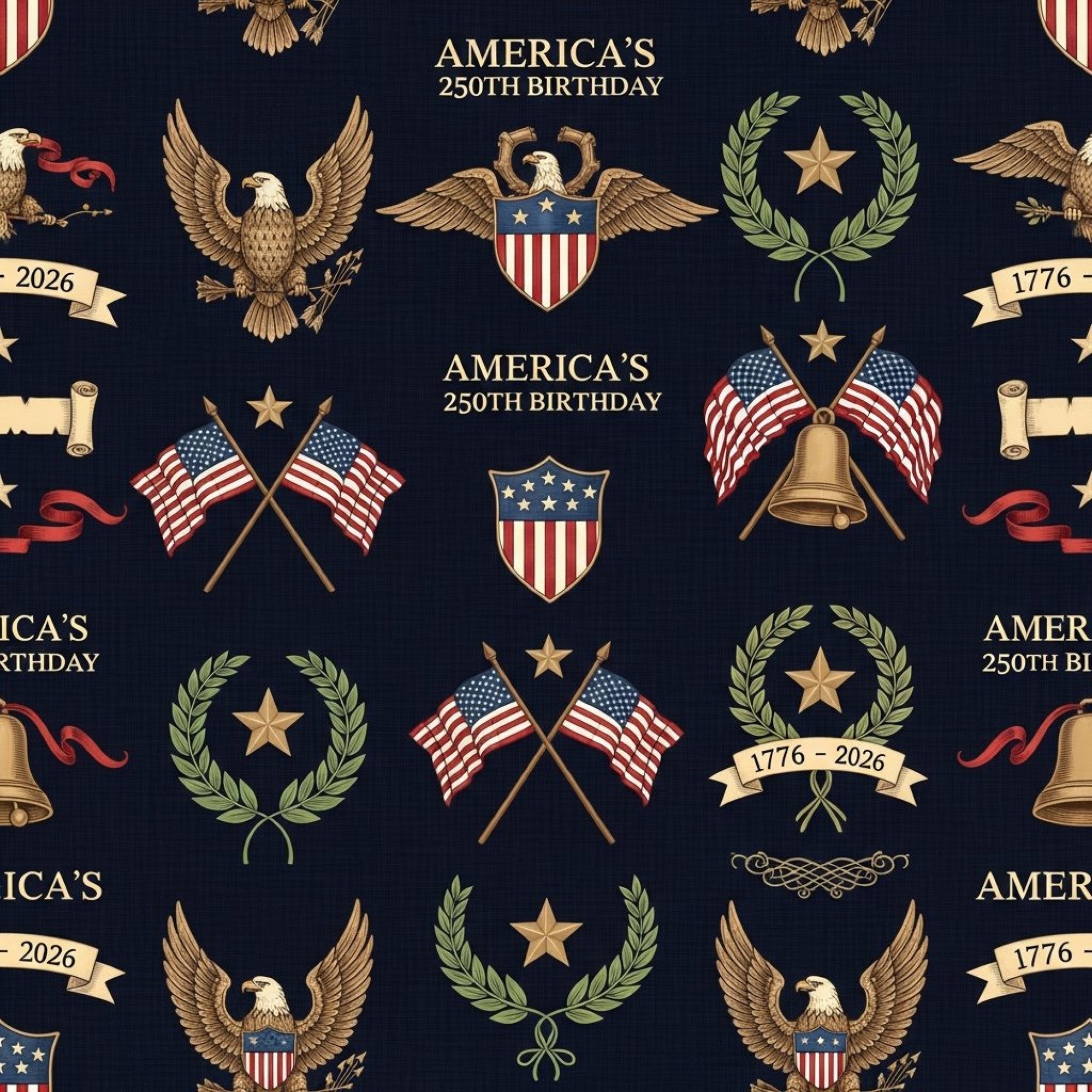 250th Anniversary Pattern 23 Minky Fabric