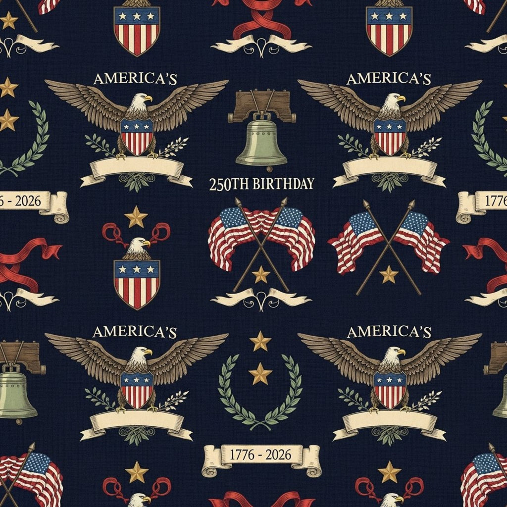 250th Anniversary Pattern 25 Minky Fabric
