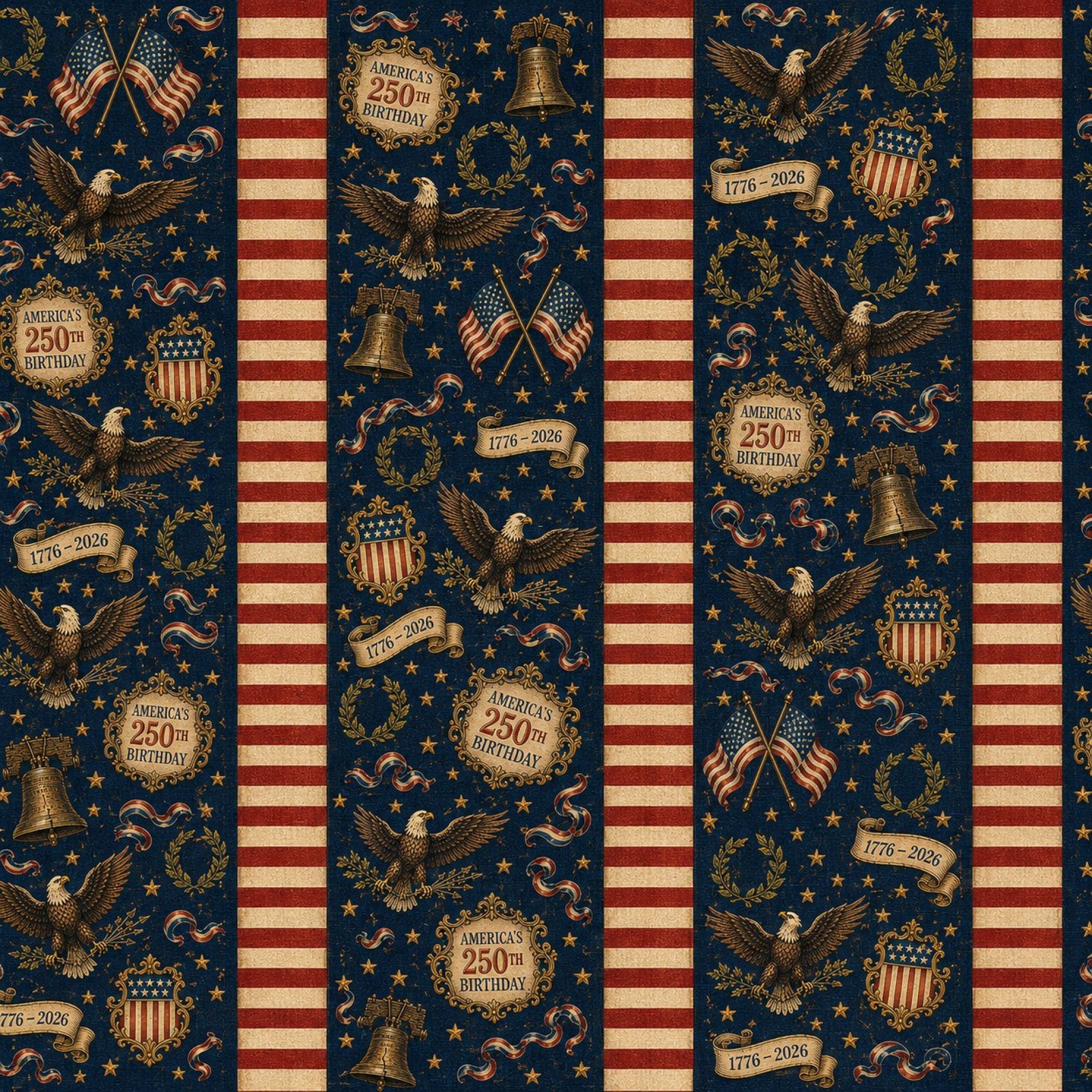 250th Anniversary Pattern 2 Minky Fabric