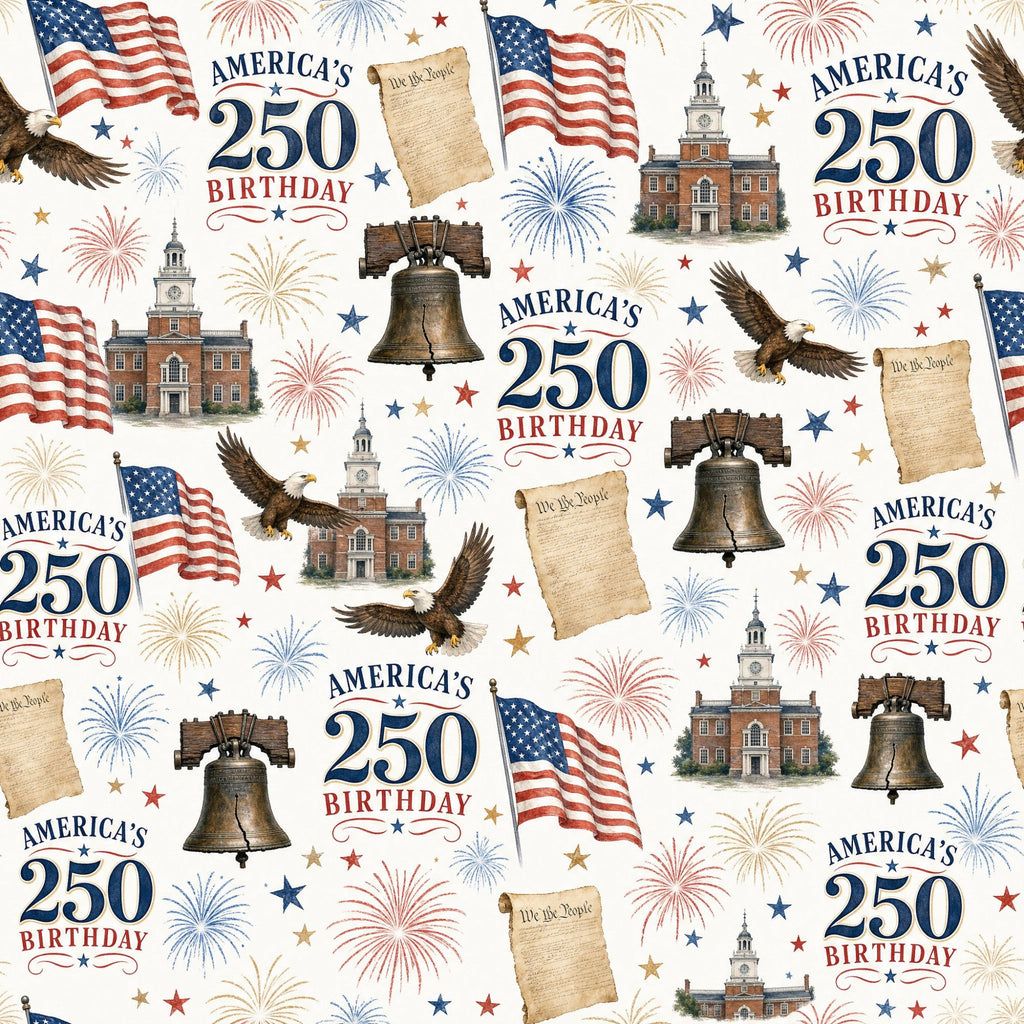 250th Anniversary Pattern 4 Minky Fabric