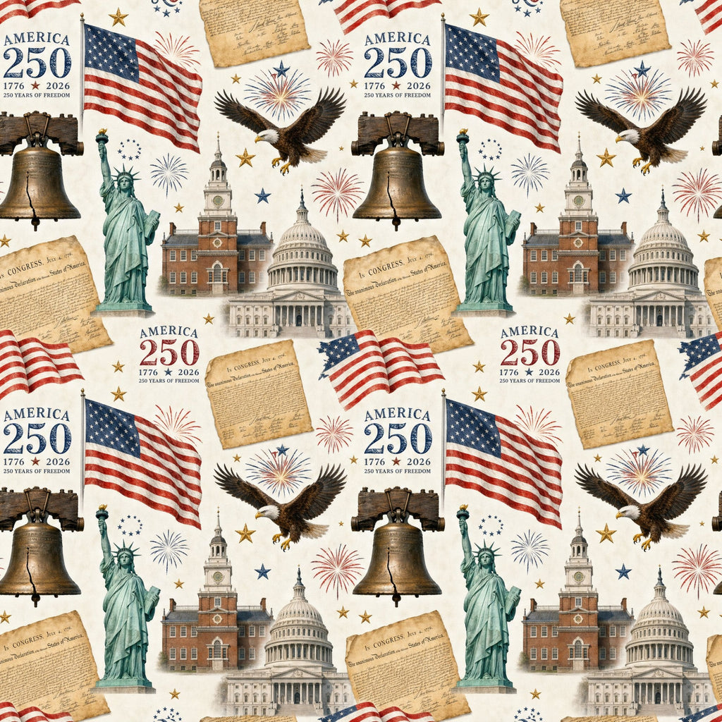250th Anniversary Pattern 5 Minky Fabric