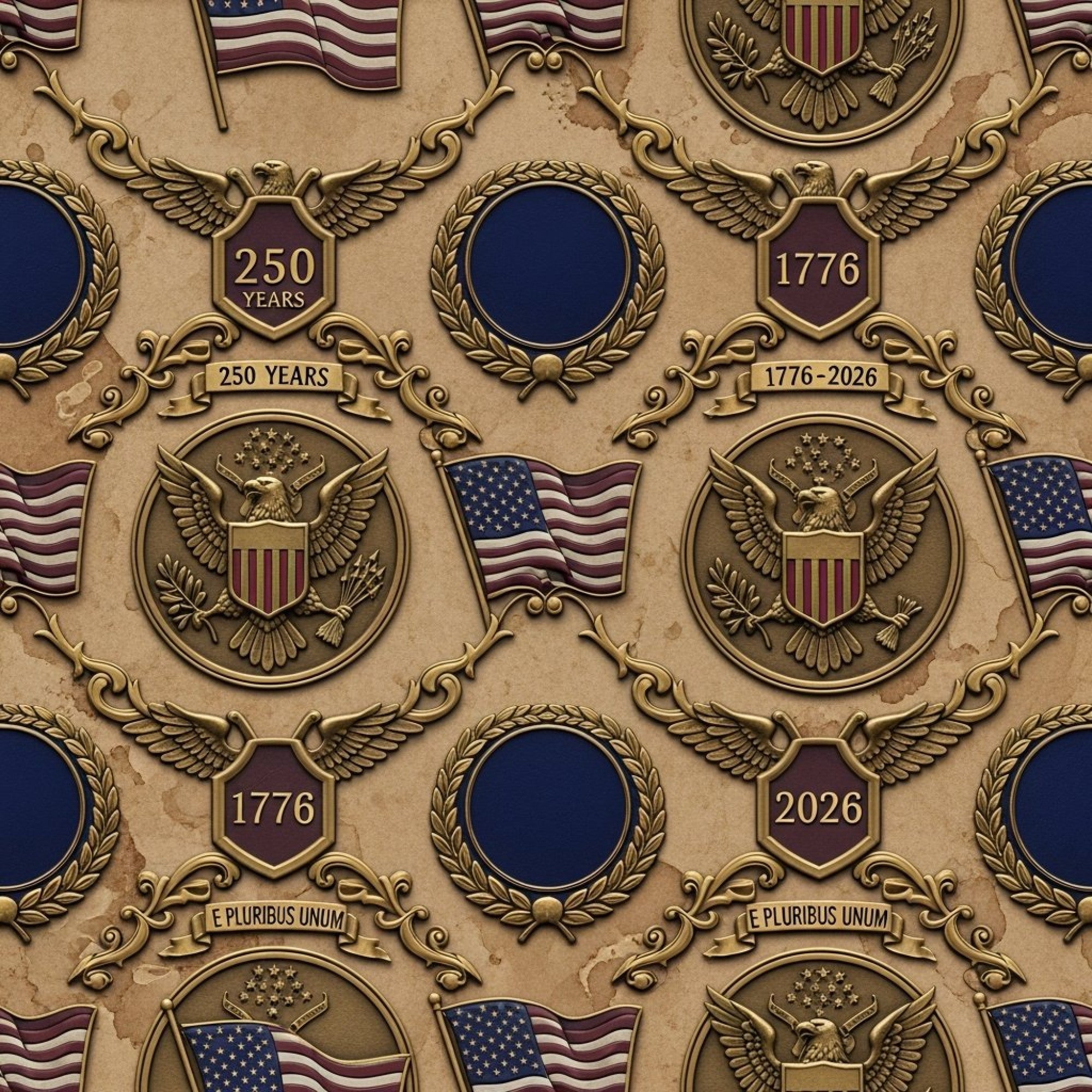 250th Anniversary Pattern 6 Minky Fabric