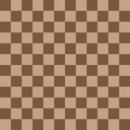 brown, beige, checkered pattern, checkerboard, geometric design, two-tone, alternating squares,, fabric panel, neutral colors, earth tones, taupe, chocolate brown, grid pattern, repeating motif, crafting fabric, sewing material, coordinating colors, uniform squares