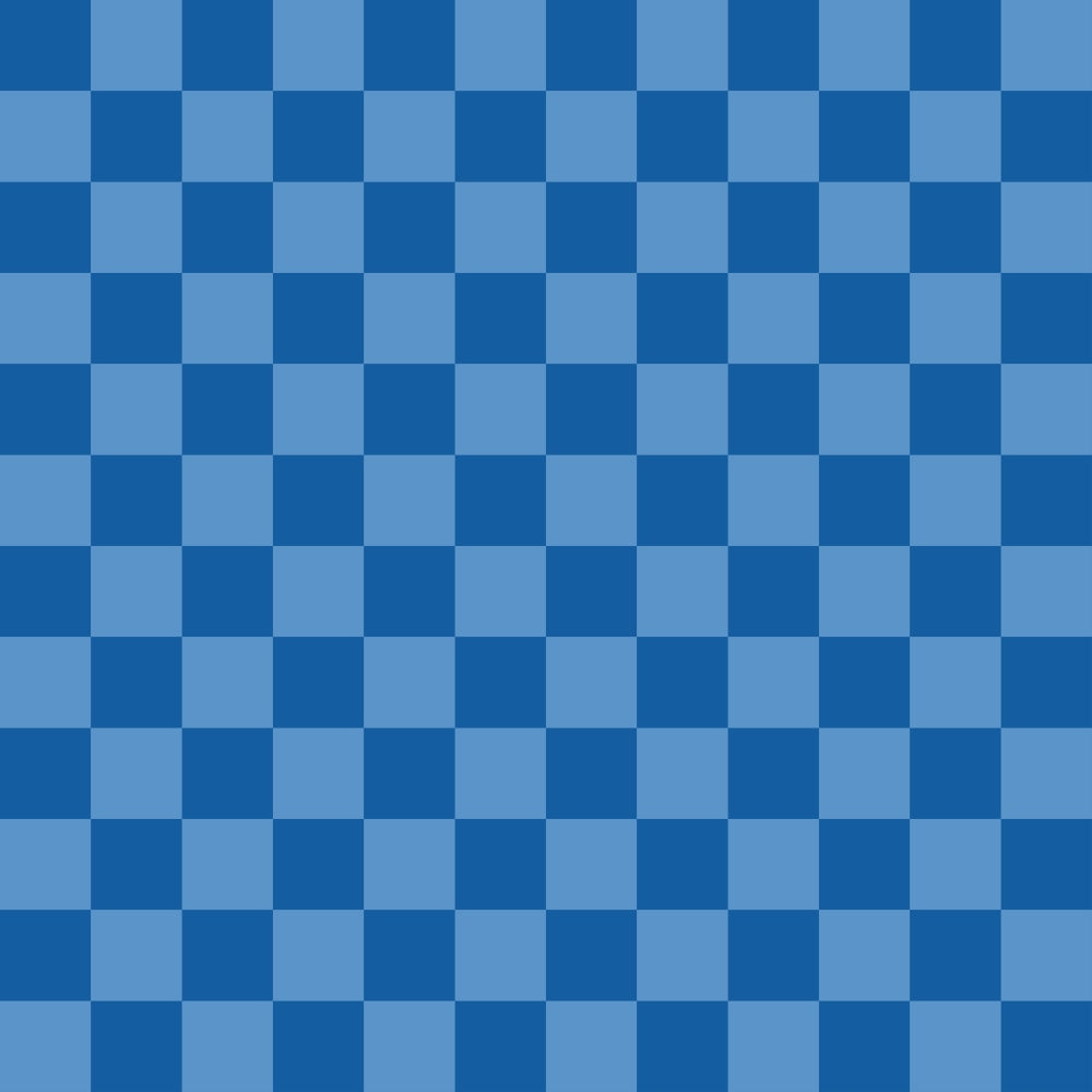 blue checkered, light blue, dark blue, geometric pattern, checkerboard design, alternating squares, quilting cotton, fabric panel, two tone, regular pattern, repetitive design, grid layout, contrasting blues, uniform squares, tessellated pattern, monochromatic blue, structured design, geometric motif
