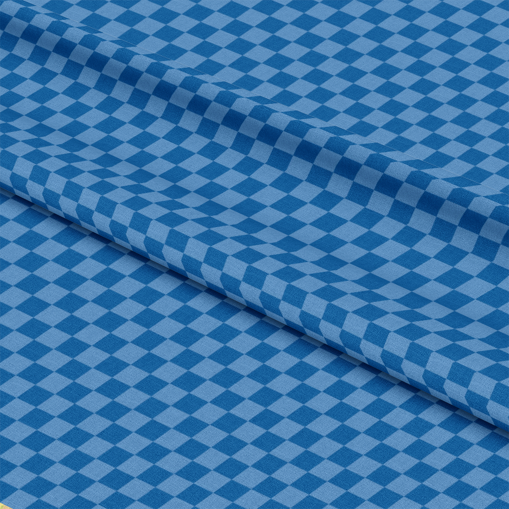 2 Color Checkered Pattern 6 Quilting Cotton Fabric, quilting, cotton, fabric, blue, checkered, squares, textile, yardage, premium, soft, traditional, printed, smooth, lightweight