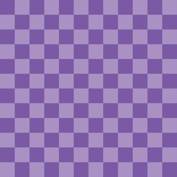 purple, lavender, checkered pattern, geometric design, two-tone, alternating squares, quilting cotton, fabric panel, crafting material, sewing supplies, checkerboard design, violet hues, square blocks, repeating pattern, textile, patchwork, quilt fabric, purple tones, geometric motif