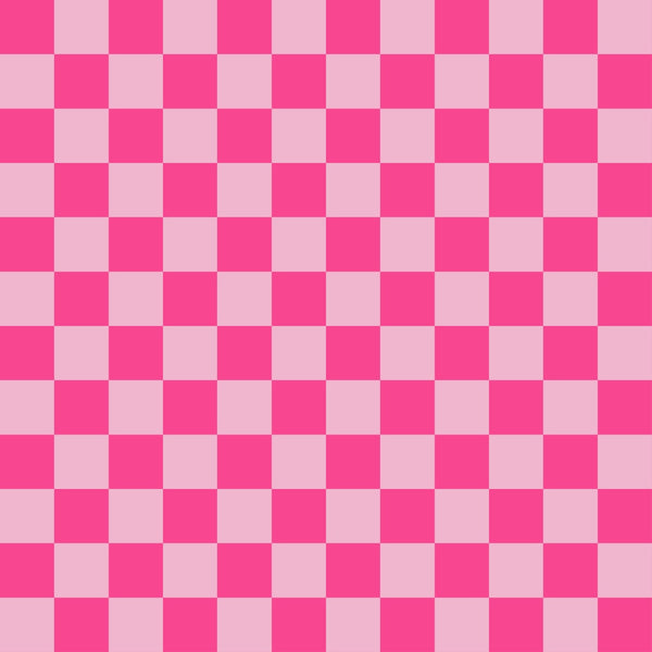 pink, light pink, checkered pattern, checkerboard, geometric, two-tone, quilting cotton, fabric panel, alternating squares, bright pink, pastel pink, repetitive pattern, grid design, contemporary, crafting fabric, sewing material, vibrant, modern geometric
