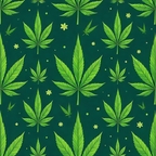 forest green, bright green, lime green, marijuana leaves, cannabis pattern, botanical design, allover repeat,, fabric panel, nature motif, leaf pattern, geometric florals, modern illustration, seamless design, craft fabric, sewing material, plant imagery, herbal theme, contemporary style
