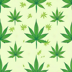 marijuana leaves, cannabis pattern, green foliage, lime green, forest green, pale yellow background, botanical design, repeating pattern, allover print,, fabric panel, leaf motifs, serrated edges, nature inspired, contemporary style, craft fabric, sewing material, cannabis culture, herbal theme