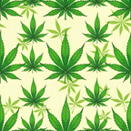 marijuana leaves, cannabis pattern, green leaves, sage green, forest green, cream background, botanical design, allover pattern,, fabric panel, serrated leaves, palm-shaped leaves, nature motif, herb pattern, repeating design, craft fabric, sewing material, leaf silhouettes, organic shapes, cannabis sativa