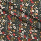 70s Retro Flowers Pattern 13 Minky Fabric — plush minky folded close-up preview (mv-minky-v1:lying)