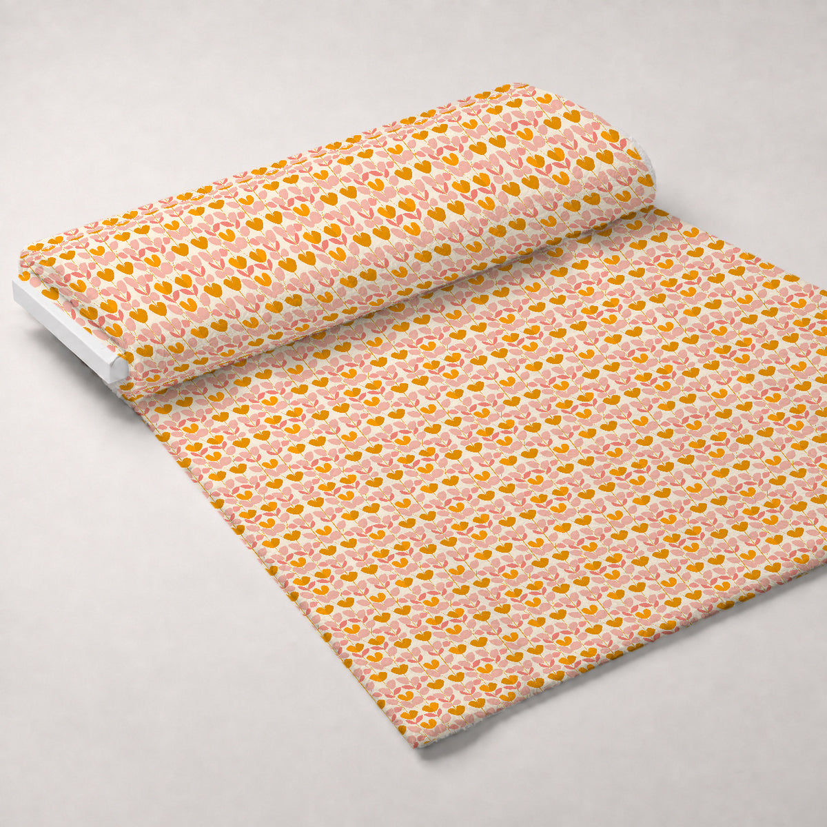 70s Retro Flowers Pattern 5 Minky Fabric — plush minky unrolled bolt preview (mv-minky-v1:bolt)