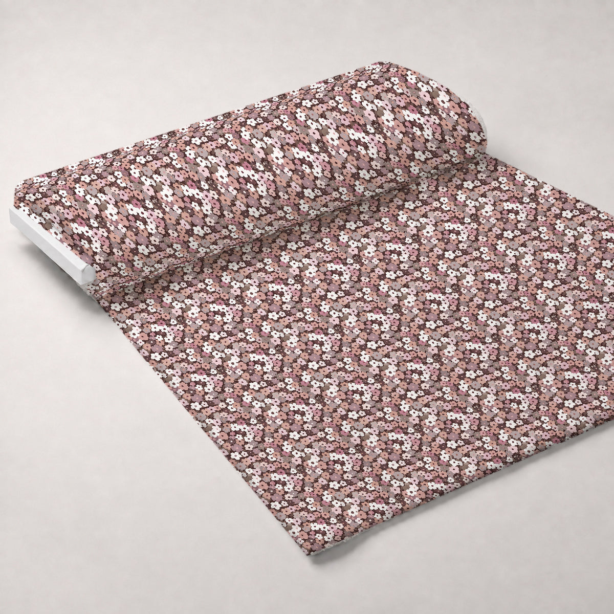 70s Retro Flowers Pattern 8 Minky Fabric — plush minky unrolled bolt preview (mv-minky-v1:bolt)