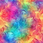 Rainbow Smoke Pattern 3 Fabric, quilting, cotton, fabric, multicolor, rainbow, smoke, swirling, vibrant, soft texture, premium, colorful, abstract, flowing, artistic, bright, smooth, textile