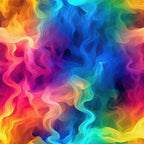 Rainbow Smoke Pattern 9 Fabric, multicolor, vibrant, swirling, wavy, abstract, gradient, rainbow, soft texture, quilting, cotton, fabric, colorful, artistic, textile, decorative, premium quality