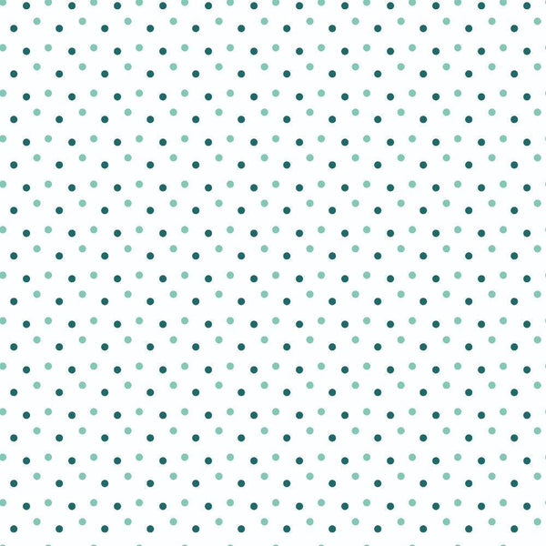 '- Polka Dots Multicolor Fabric - Quilting - Cotton - Multicolor - Polka Dot Pattern - White Background - Small Dots - Soft Texture - Craft Fabric - Sewing Material