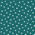 Tiny Daisies on Teal Fabric, teal background, white daisy pattern, small floral design, cotton textile, quilting material, premium cotton fabric, floral print fabric, soft texture, craft fabric, sewing fabric material, delicate flowers on fabric, natural cotton textile, American made fabric
