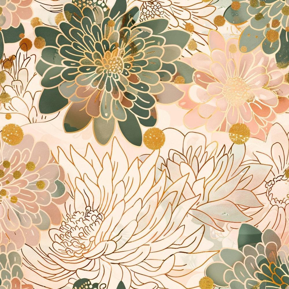 Japanese Blossoms Pattern 4 Quilting Cotton Fabric