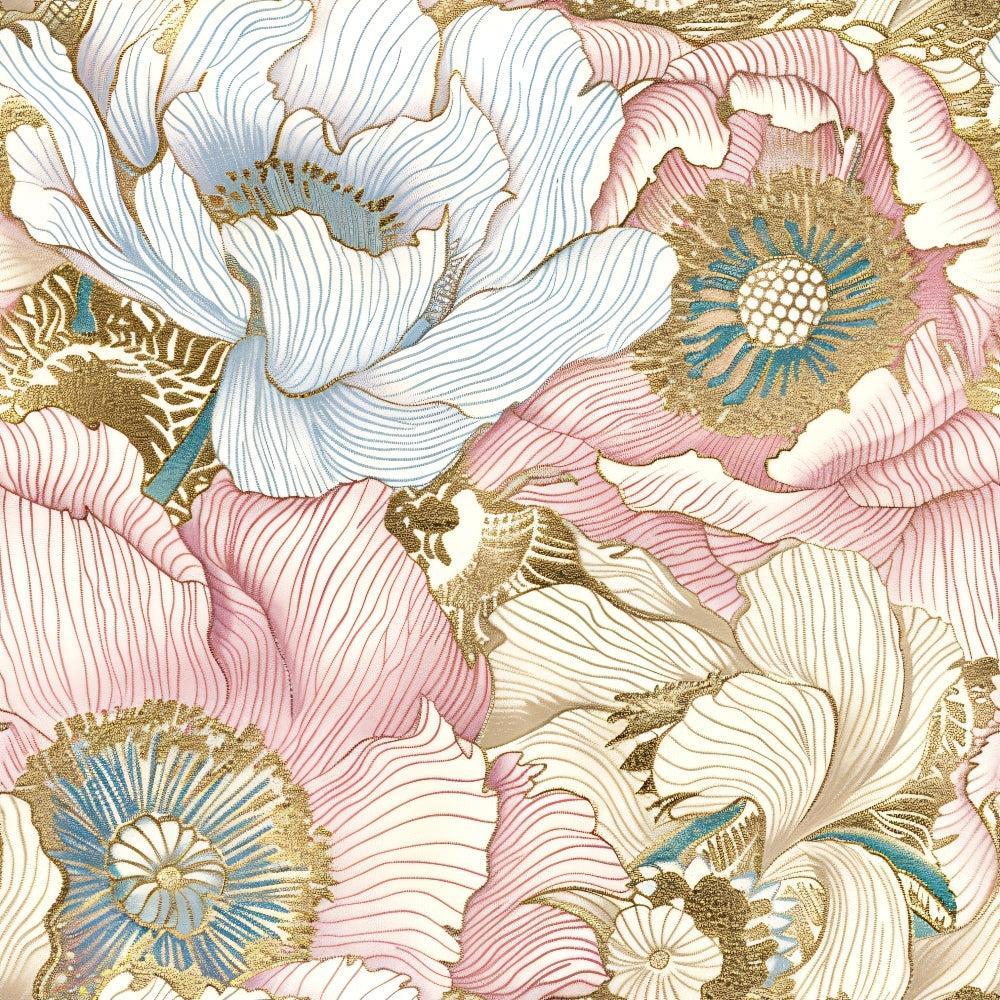 Japanese Blossoms Pattern 6 Quilting Cotton Fabric