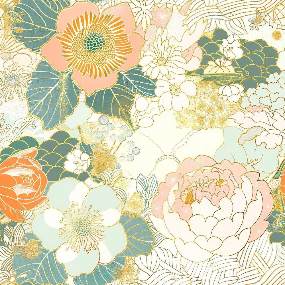 Japanese Blossoms Pattern 11 Quilting Cotton Fabric