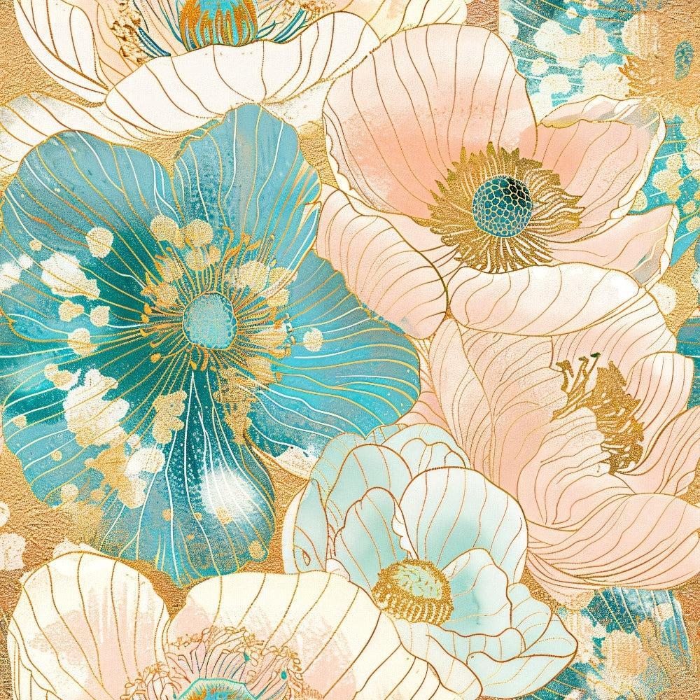 Japanese Blossoms Pattern 16 Quilting Cotton Fabric