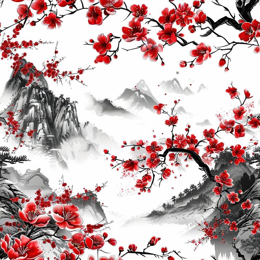 Japanese Cherry Blossoms 1 Quilting Cotton Fabric
