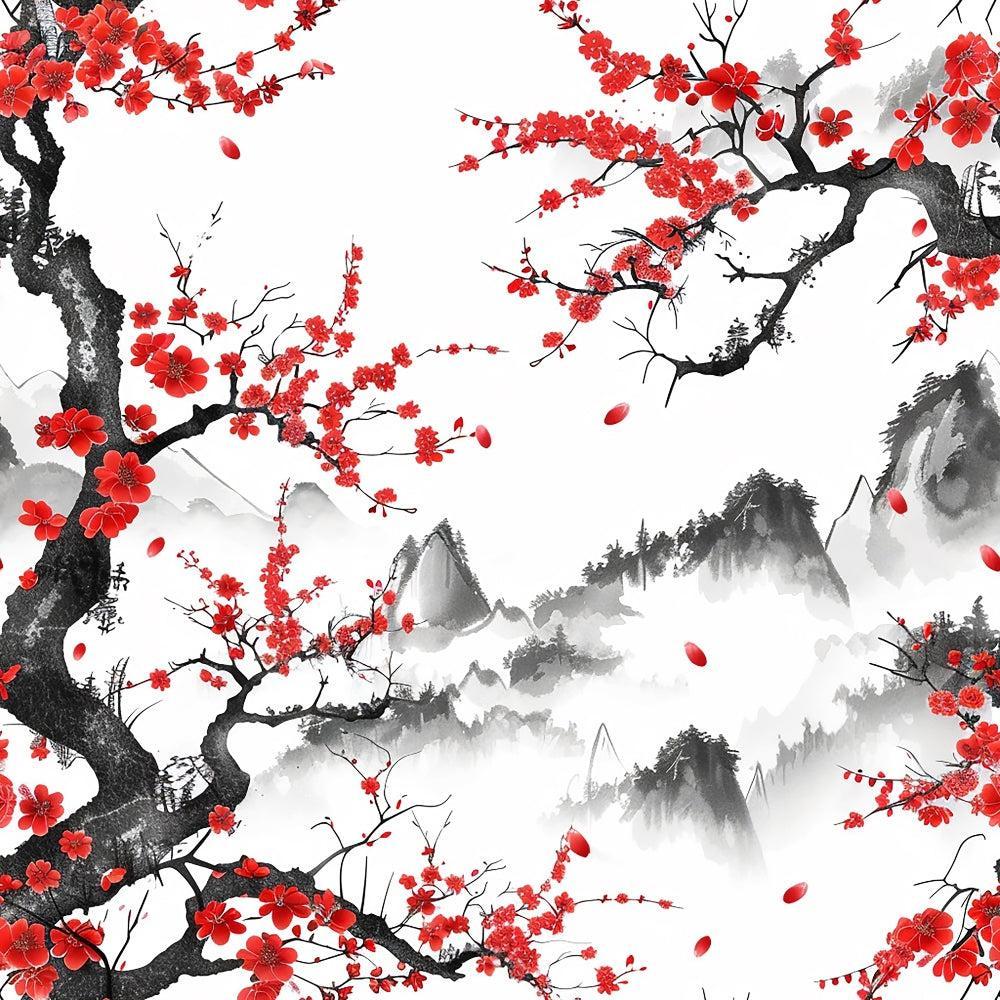 Japanese Cherry Blossoms 4 Quilting Cotton Fabric