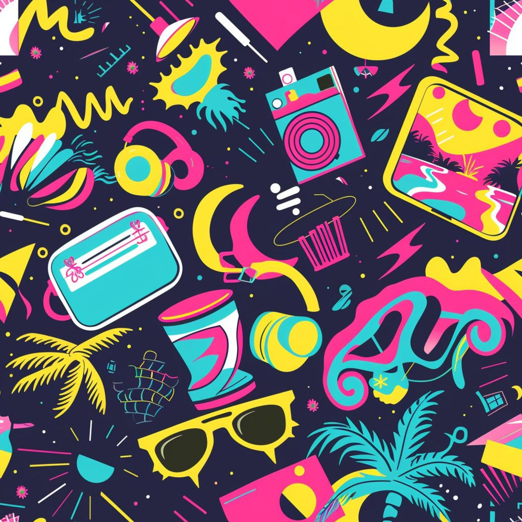 90s Travel Adventure Pattern 10 Minky Fabric
