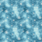 blue, light blue, white, snowflakes, winter pattern, snowy sky, frost, scattered snowflakes, delicate snowflakes, christmas fabric,, fabric panel, winter theme, holiday fabric, celestial blue, icy blue, snow crystals, winter wonderland, seasonal fabric, repeating pattern