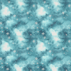 turquoise, teal, white, snowflakes, clouds, winter sky, snow pattern,, fabric panel, christmas theme, winter wonderland, celestial design, frosted pattern, holiday fabric, watercolor style, dreamy atmosphere, seasonal motif, crafting material, repeating pattern, winter storm