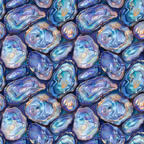 abalones, seashells, ocean creatures, marine life, iridescent blue, purple hues, teal accents, mother of pearl, shimmery surface, repeating pattern, nautical theme, sea life design,, fabric panel, lustrous finish, coastal motif, shell collection, aquatic pattern, blue dominant, nature inspired