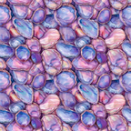 abalone shells, seashells, ocean theme, marine life, purple hues, pink tones, blue shades, iridescent colors, pastel palette, watercolor style, seamless pattern,, fabric panel, nautical design, coastal theme, shell collection, organic shapes, dreamy aesthetic, soft textures, repeating motif