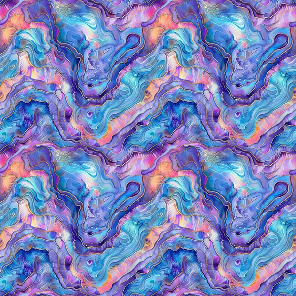 abalone shells, ocean pattern, iridescent colors, purple hues, blue tones, pink accents, turquoise shades, coral colors, flowing design, organic shapes, sea life, marine theme, swirling pattern, pearlescent effect,, fabric panel, seamless repeat, aquatic motif, fluid lines, holographic appearance