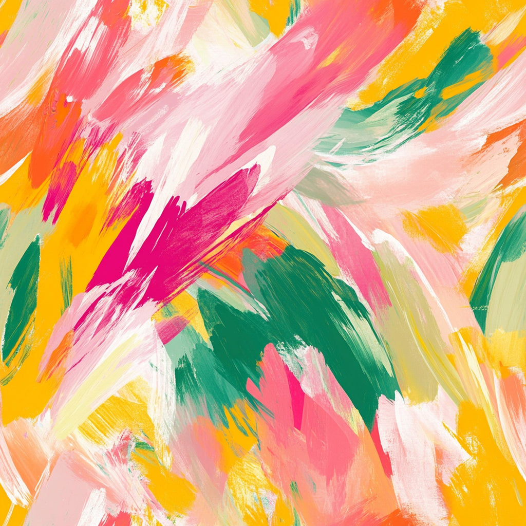 Brushstroke Bouquet Pattern 1 Minky Fabric