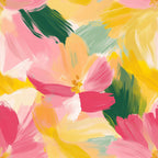 Brushstroke Bouquet Pattern 10 Minky Fabric