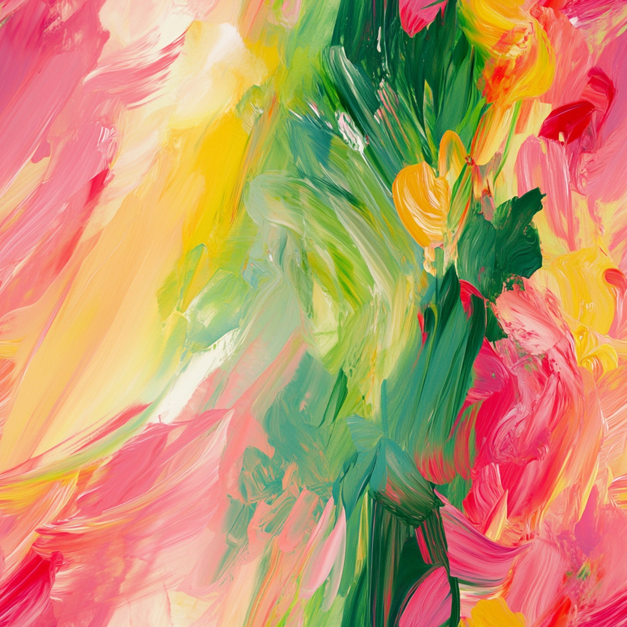 Brushstroke Bouquet Pattern 11 Minky Fabric