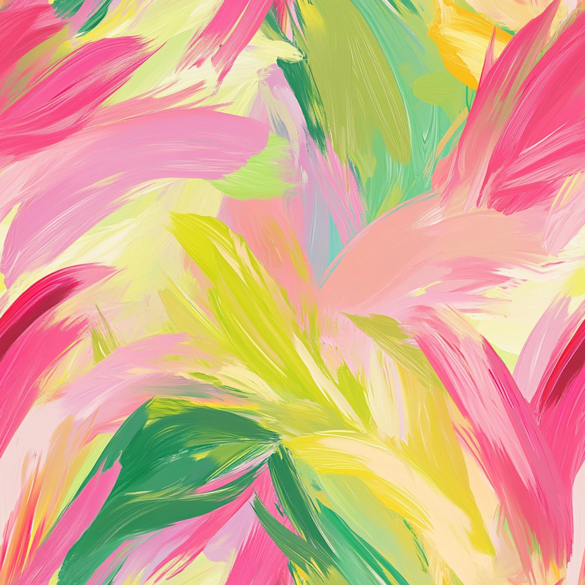 Brushstroke Bouquet Pattern 15 Minky Fabric