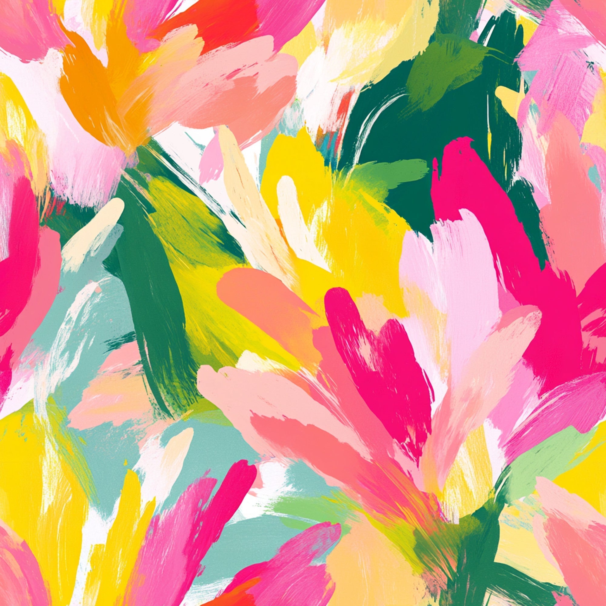 Brushstroke Bouquet Pattern 2 Minky Fabric