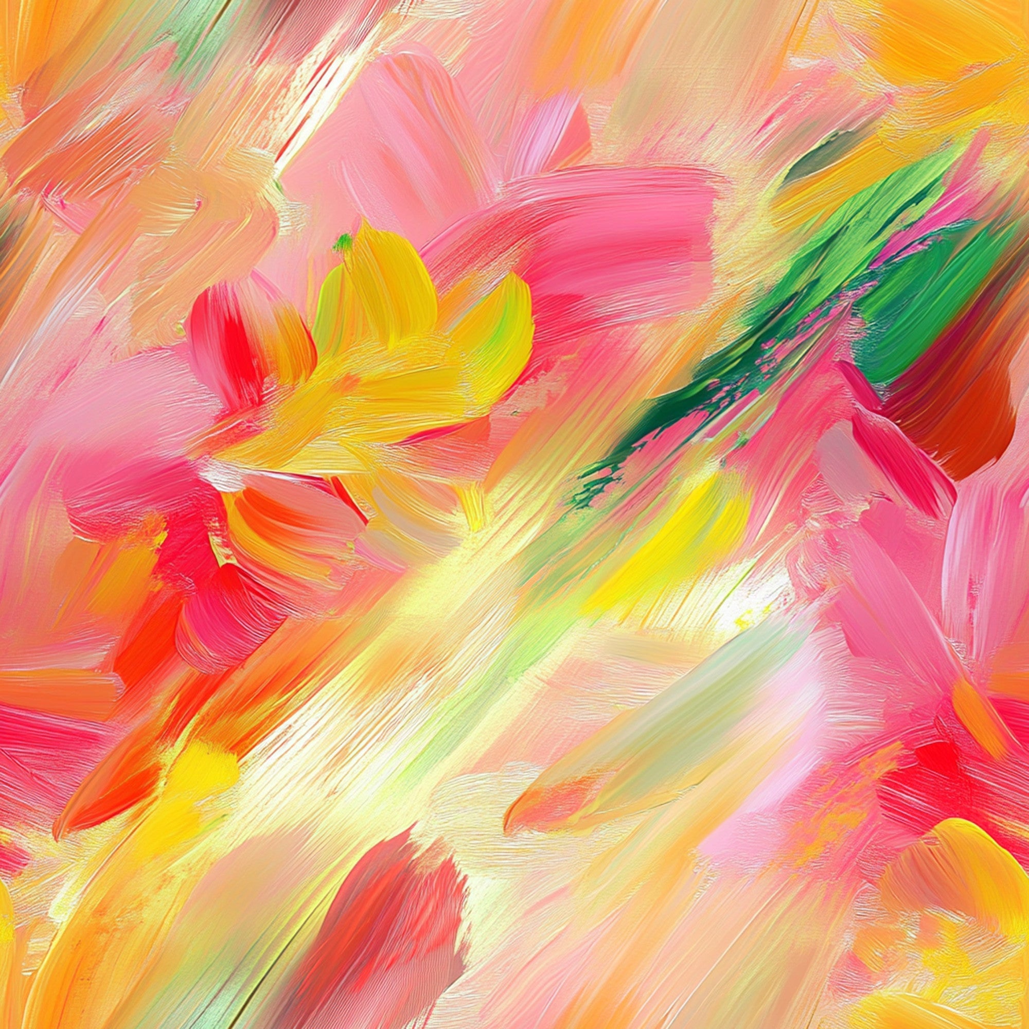 Brushstroke Bouquet Pattern 5 Minky Fabric