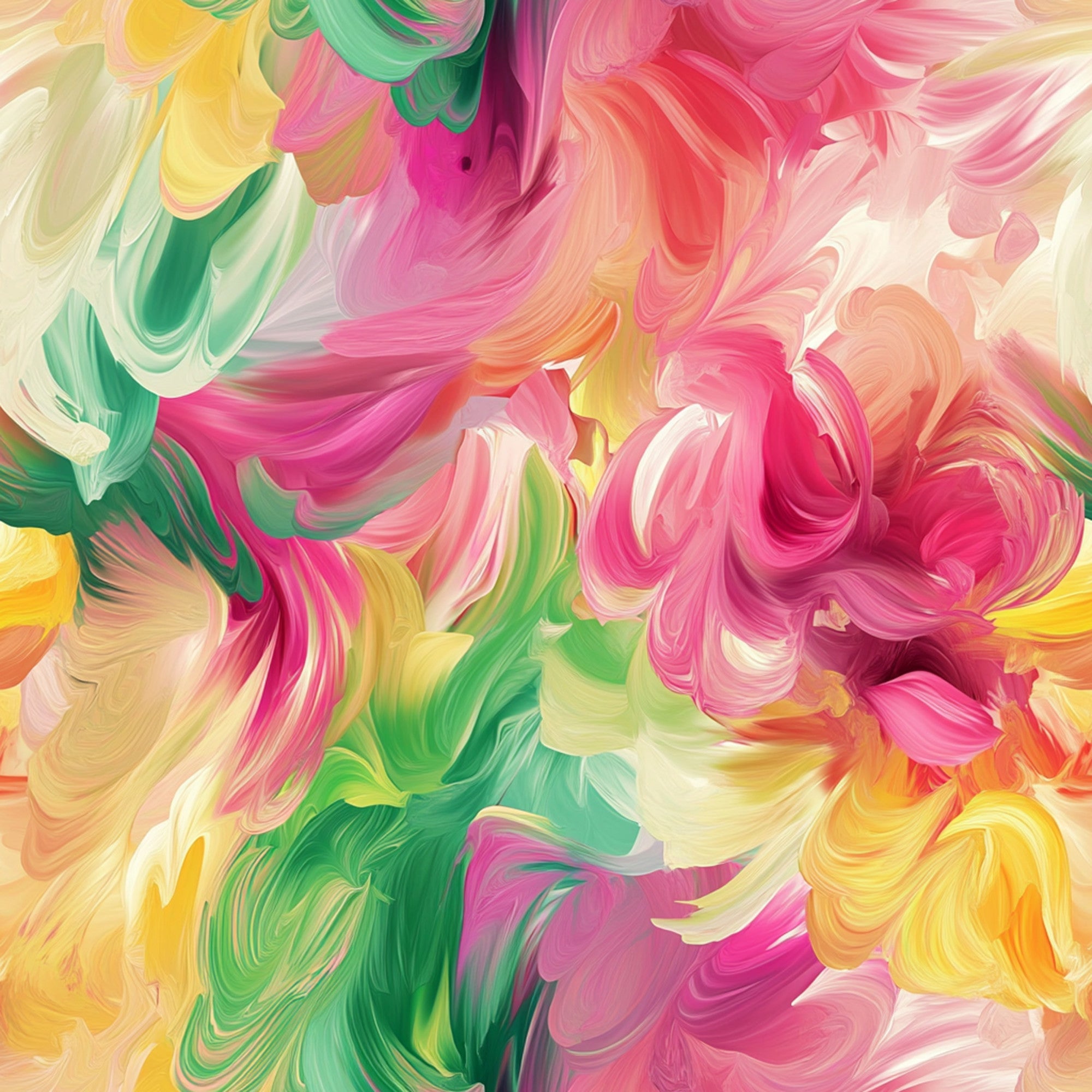Brushstroke Bouquet Pattern 7 Minky Fabric