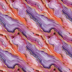 agate pattern, gemstone design, purple hues, coral pink, lavender, gold veining, marbled texture, geode slices, mineral formations, flowing bands, crystalline structure,, fabric panel, organic swirls, luxurious finish, abstract geological, layered striations, natural stone, wavy lines, metallic accents